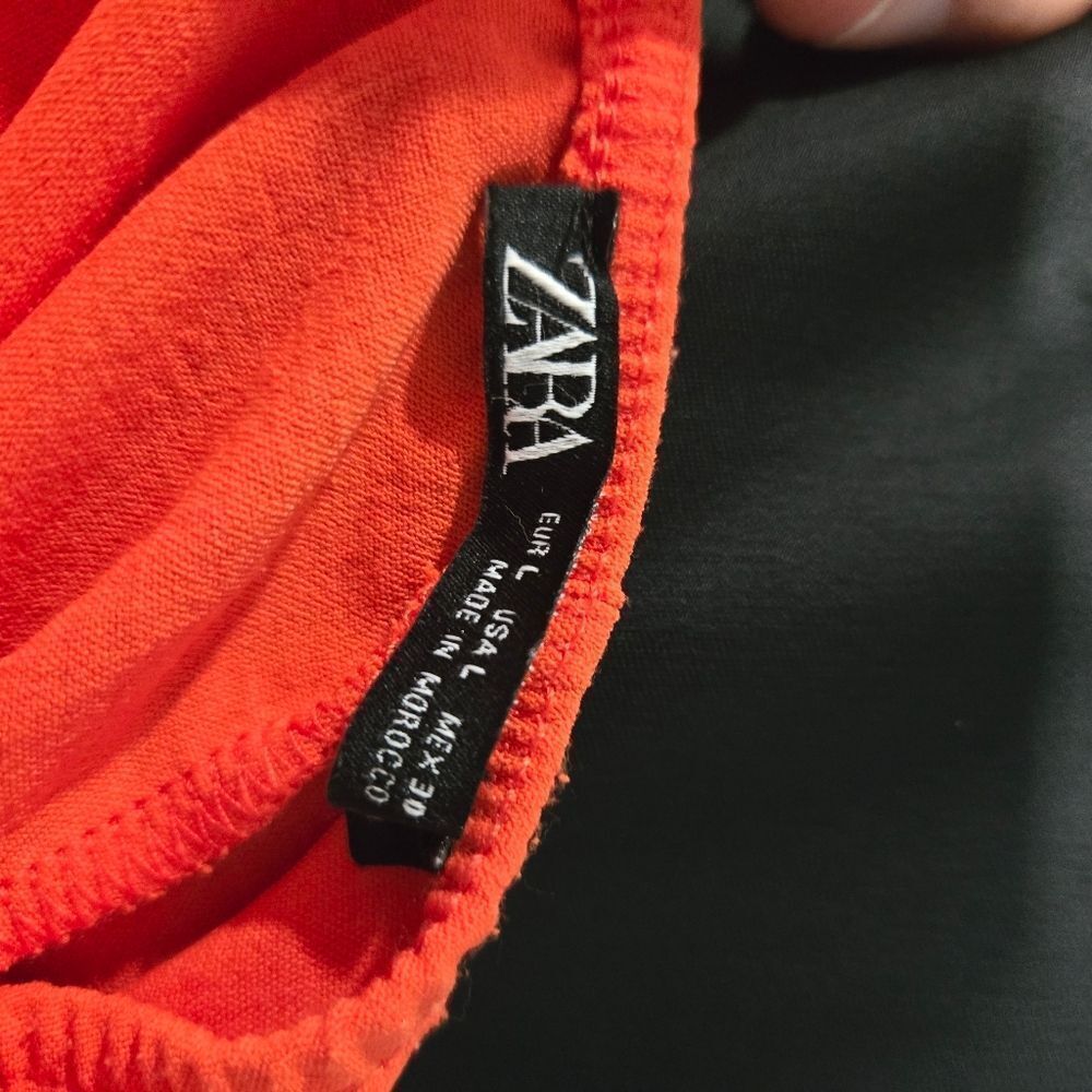 ZARA BRIGHT RED/Orange CREPE PALAZZO JUMPSUIT - Picture 10 of 13